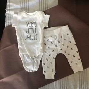 Rae Dunn Baby Onesie and Pants - Strawberries